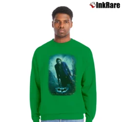 Men’s Batman The Dark Knight Promo Movie Crewneck Sweatshirt in irish green | Cozy Fabric, Clean Style