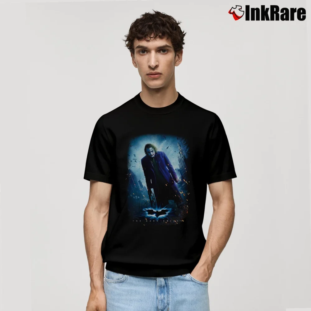 Men’s Batman The Dark Knight Promo Movie Classic T-Shirt in black | Soft, Breathable Everyday Wear