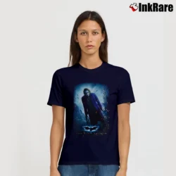 Women’s Batman The Dark Knight Promo Movie Signature T-Shirt in navy | Soft, Flattering Fit