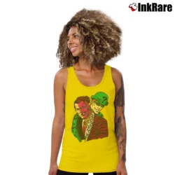 Women’s Batman The Riddler X Two Face Big Graphic Comic Tank Top in yellow | Lightweight, Movement-Friendly