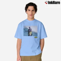 Men’s Batman TV Series Surfing Logo Retro Classic T-Shirt in light blue | Soft, Breathable Everyday Wear