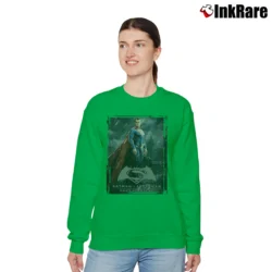 Women’s Batman V Superman Dawn Of Justice Poster Relaxed Sweatshirt in irish green | Soft, Laid-Back Vibe