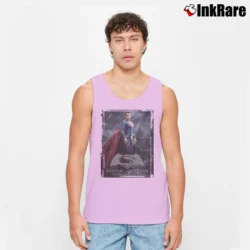 Men’s Batman V Superman Dawn Of Justice Poster Tank Top in light pink | Breathable, Active-Friendly Design