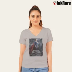 Women’s Batman V Superman Dawn Of Justice Poster V-Neck Tee in sport grey | Chic Neckline, Soft Texture