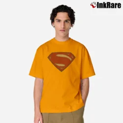 Men’s Batman V Superman Movie Superman Logo Graphic Classic T-Shirt in orange | Soft, Breathable Everyday Wear