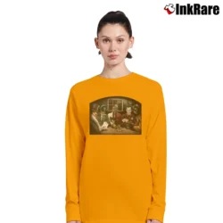 Women’s Batman Villains Playing Poker Graphic Comic Long-Sleeve Top in orange | Sleek, Versatile, All-Season