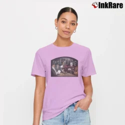 Women’s Batman Villains Playing Poker Graphic Comic Signature T-Shirt in light pink | Soft, Flattering Fit