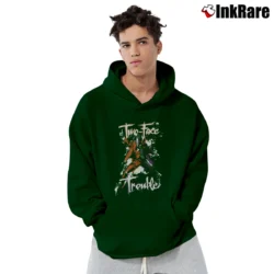 Men’s Batman Villains Two Face Trouble DC Comics Graphic Pullover Hoodie in forest green | Cozy, Durable, Modern Fit