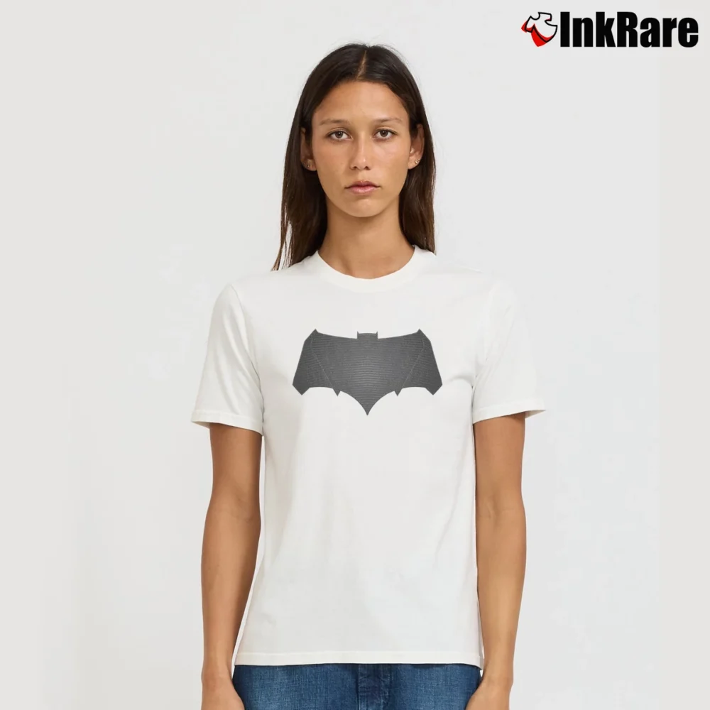Women’s Batman Vs Superman Batman Logo Signature T-Shirt in white | Soft, Flattering Fit