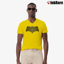 Men’s Batman Vs Superman Batman Logo V-Neck Tee in yellow | Sharp, Breathable, Everyday Staple