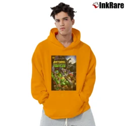 Men’s Batman Vs Teenage Mutant Ninja Turtles Crossover Pullover Hoodie in orange | Cozy, Durable, Modern Fit