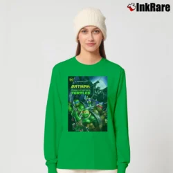 Women’s Batman Vs Teenage Mutant Ninja Turtles Crossover Long-Sleeve Top in irish green | Sleek, Versatile, All-Season