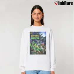 Women’s Batman Vs Teenage Mutant Ninja Turtles Crossover Relaxed Sweatshirt in white | Soft, Laid-Back Vibe