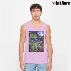 Men’s Batman Vs Teenage Mutant Ninja Turtles Crossover Tank Top in light pink | Breathable, Active-Friendly Design