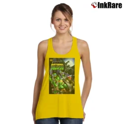 Women’s Batman Vs Teenage Mutant Ninja Turtles Crossover Tank Top in yellow | Lightweight, Movement-Friendly