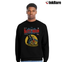 Men’s Batman X Beavis And Butthead Butt - Man Parody Crewneck Sweatshirt in black | Cozy Fabric, Clean Style