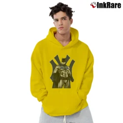 Men’s Batman Yankees DC Comics Crossover Baseball Pullover Hoodie in yellow | Cozy, Durable, Modern Fit