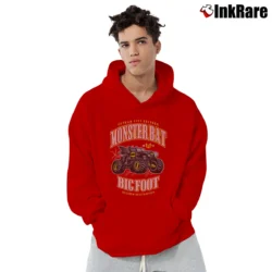 Men’s Batmobile Monster Truck Car Graphic Pullover Hoodie in red | Cozy, Durable, Modern Fit