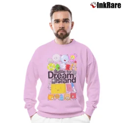 Men’s Battle for Dream Island Crewneck Sweatshirt in light pink | Cozy Fabric, Clean Style