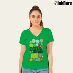 Women’s Battle for Dream Island V-Neck Tee in irish green | Chic Neckline, Soft Texture
