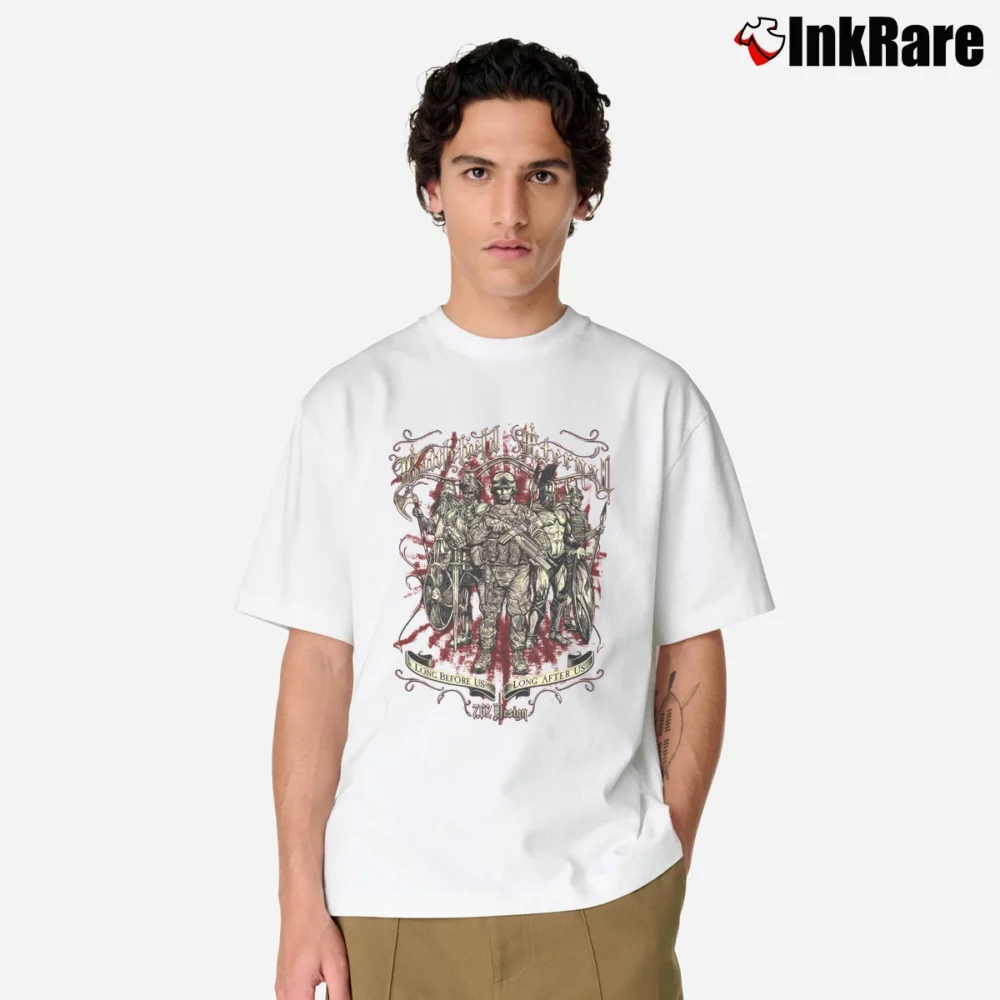 Men’s Battlefield Eternal Scarlet Classic T-Shirt in white | Soft, Breathable Everyday Wear