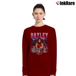 Women’s Bayley WWE Long-Sleeve Top in maroon | Sleek, Versatile, All-Season