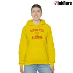 Women’s Bayside High Alumni Saved By The Bell Tigers Cozy Hoodie in yellow | Warm, Structured, Stylish