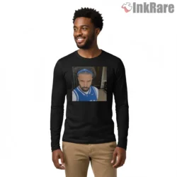 Bbl Drizzy Blue Jersey Selfie Meme Shirt on black long sleeve shirt for men graphic tee