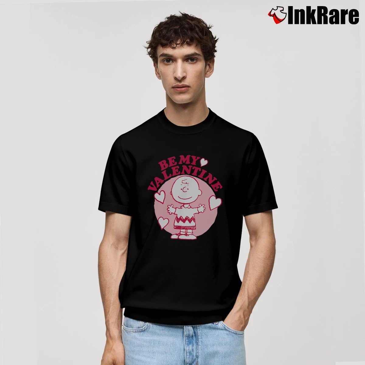 Be My Valentine Charlie Brown Heart Men’s Classic Tee in black – Premium Comfort Men’s Be My Valentine Charlie Brown Heart Classic T-Shirt in black | Soft, Breathable Everyday Wear