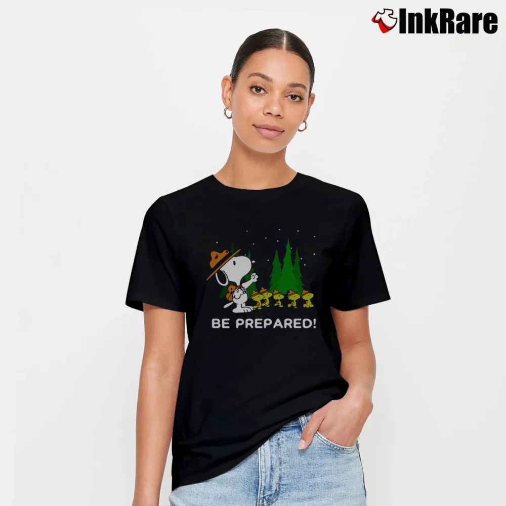 Women’s Be Prepared Snoopy T-Shirt in black | Soft, Flattering Fit