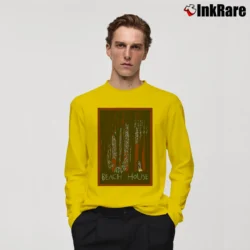 Men’s Beach House Band Music Long-Sleeve Shirt in yellow | Sleek, Lightweight, Year-Round Wear