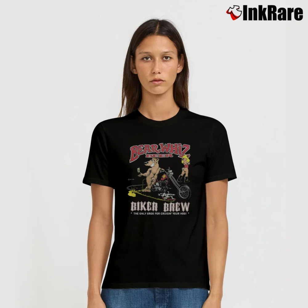 Women’s Bear Whiz Beer Biker Brew Signature T-Shirt in black | Soft, Flattering Fit