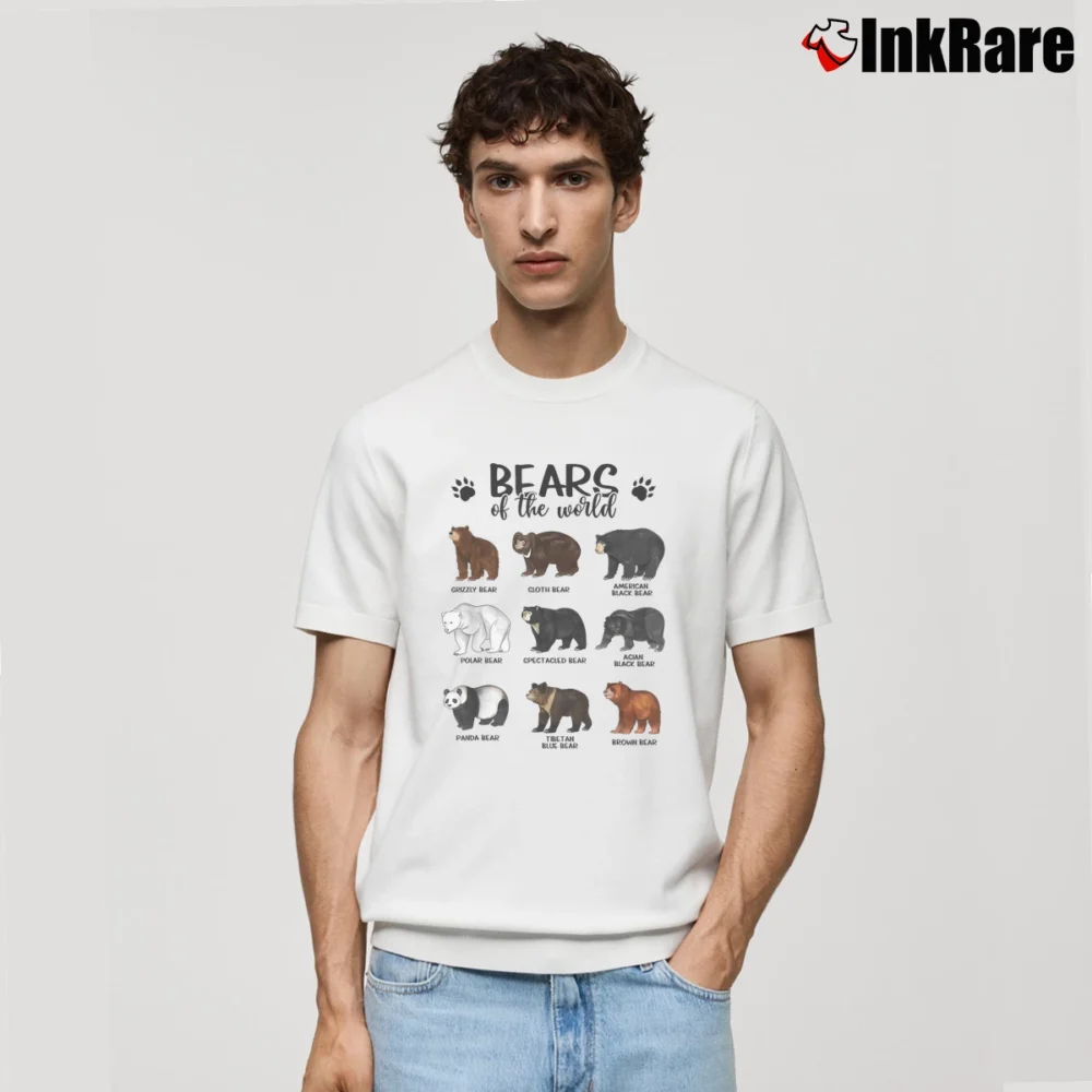 Men’s Bears Of The World Classic T-Shirt in white | Soft, Breathable Everyday Wear