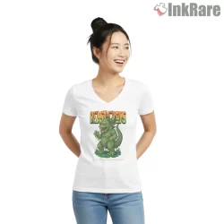 Beastie Boys Amsterdam 2004 Monster Gig Shirt on white v-neck shirt for women graphic tee