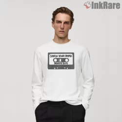 Beastie Boys Check Your Head Cassette Tape Shirt on white long sleeve shirt for men graphic tee