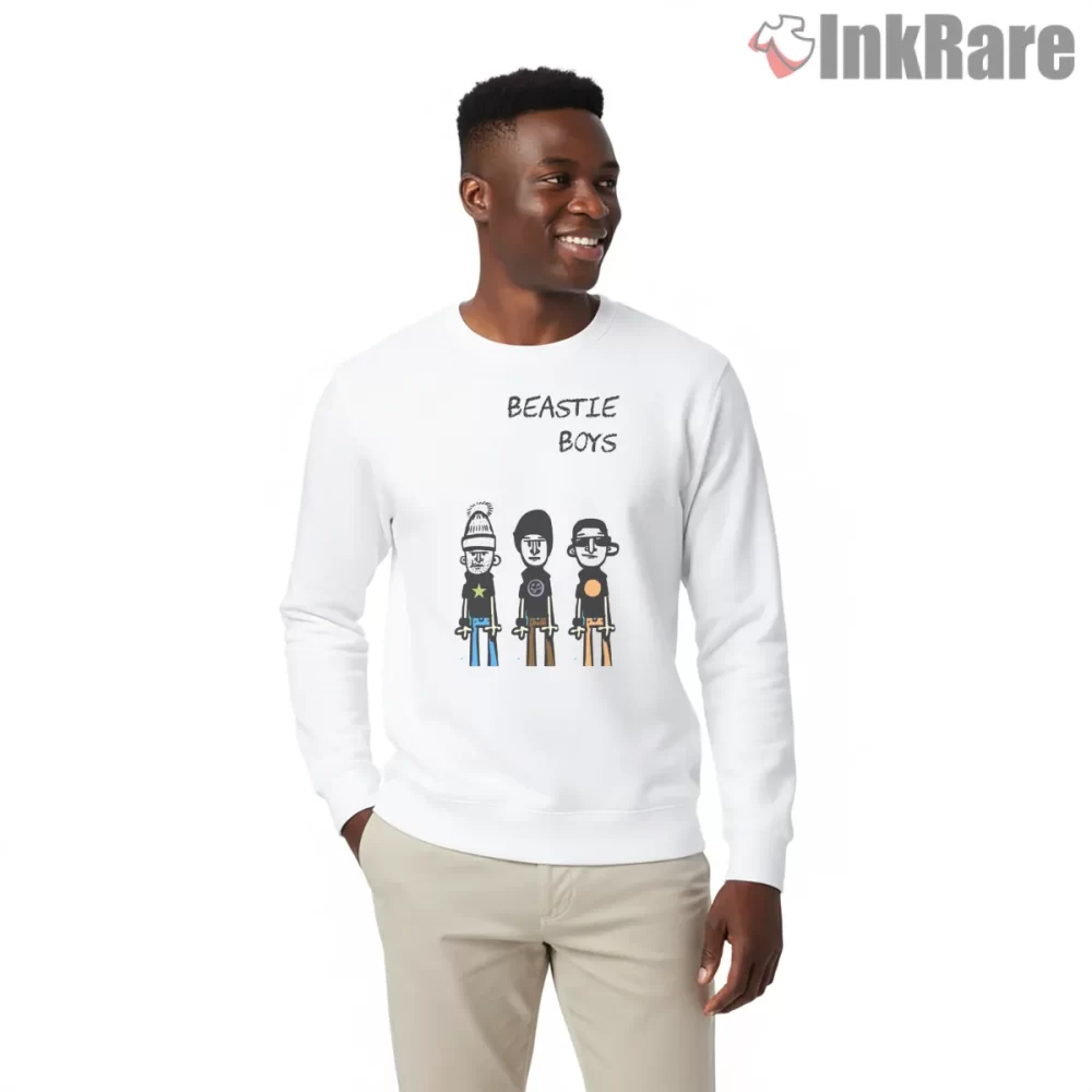 Beastie Boys Minimal Lineup Illustration Shirt on graphic shirt for men graphic tee