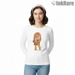 Beatrix And Bill Chibi Emotional Tribute Kill Bill Shirt on white long sleeve shirt for women graphic tee