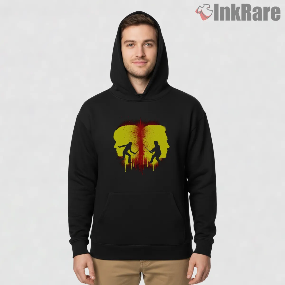Beatrix And Bill Duel Silhouette Sunset Kill Bill Hoodie Black Beatrix And Bill Duel Silhouette Sunset Kill Bill Shirt on black hoodie for men graphic tee