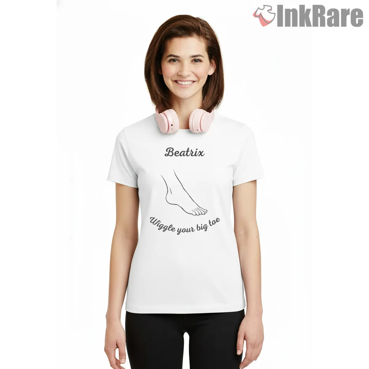 Beatrix Kiddo Big Toe Scene Minimal Line Art Short Sleeve White Beatrix Kiddo Big Toe Scene Minimal Line Art Shirt on white short sleeve shirt for women graphic tee