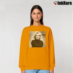 Women’s Beautiful Marilyn Monroe Relaxed Sweatshirt in orange | Soft, Laid-Back Vibe