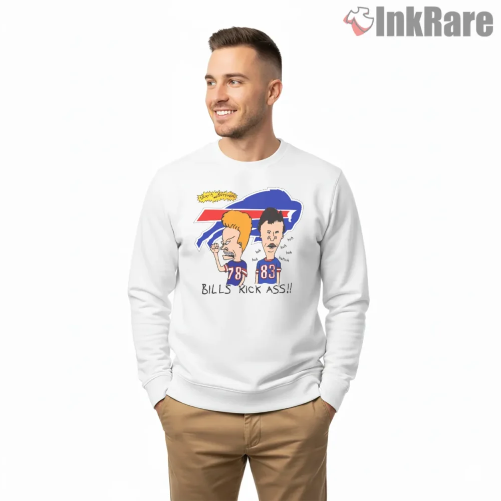 Beavis And Butt Head Buffalo Bills Kick Ass Fan Shirt on graphic shirt for men graphic tee