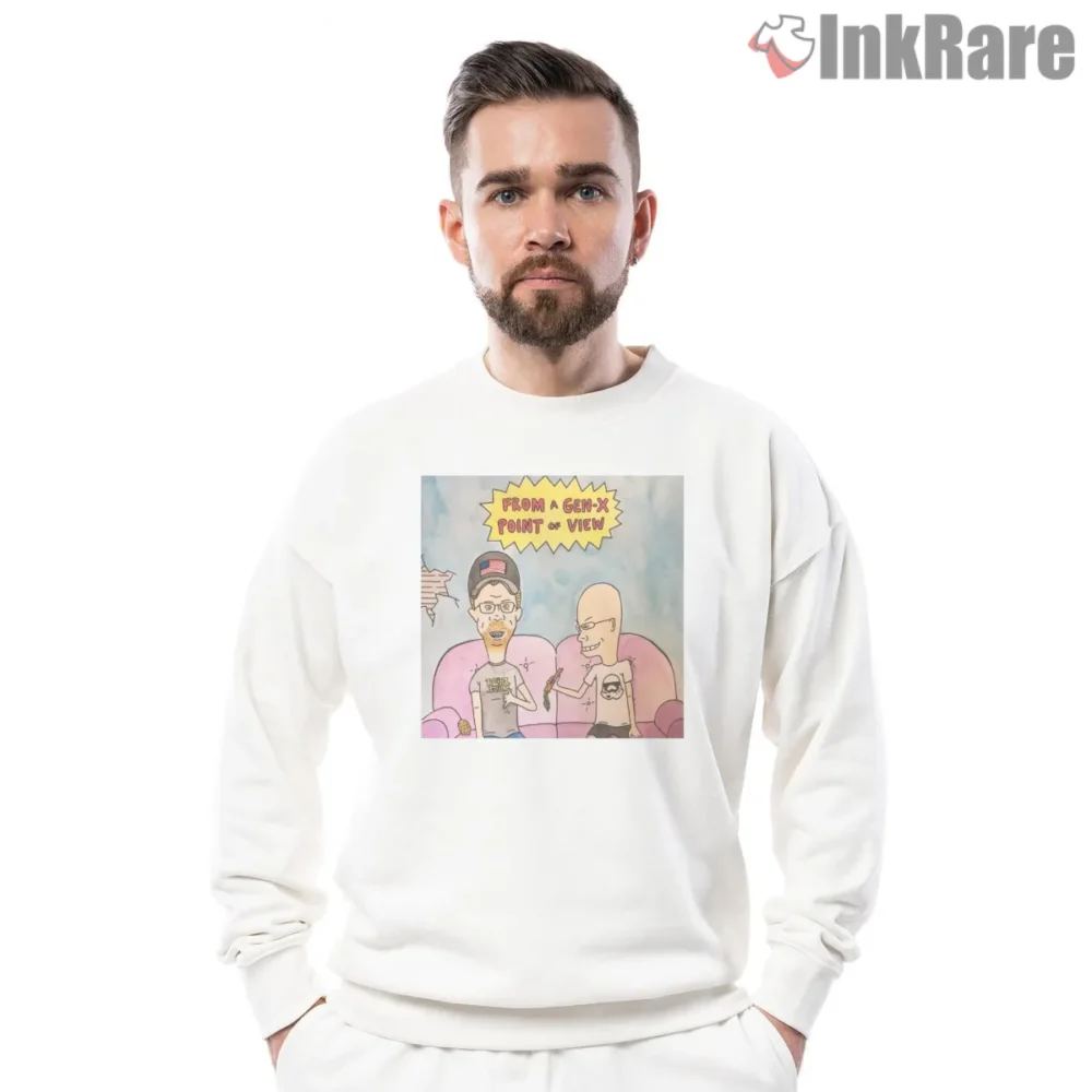 Beavis And Butt Head Gen X Point Of View Hosts Shirt on graphic shirt for men graphic tee