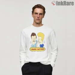 Beavis And Butt Head Interview Mic Cartoon Shirt on white long sleeve shirt for men graphic tee
