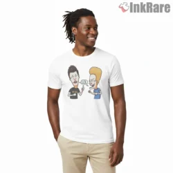 Beavis And Butt Head Lol Reaction Cartoon Shirt on white short sleeve shirt for men graphic tee