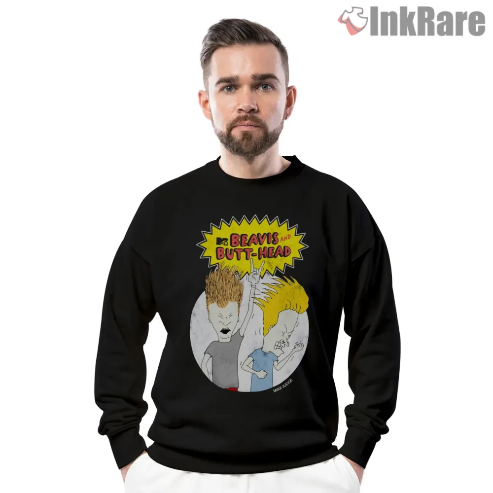 Beavis And Butt Head Mtv Nineties Burst Graphic Shirt on graphic shirt for men graphic tee