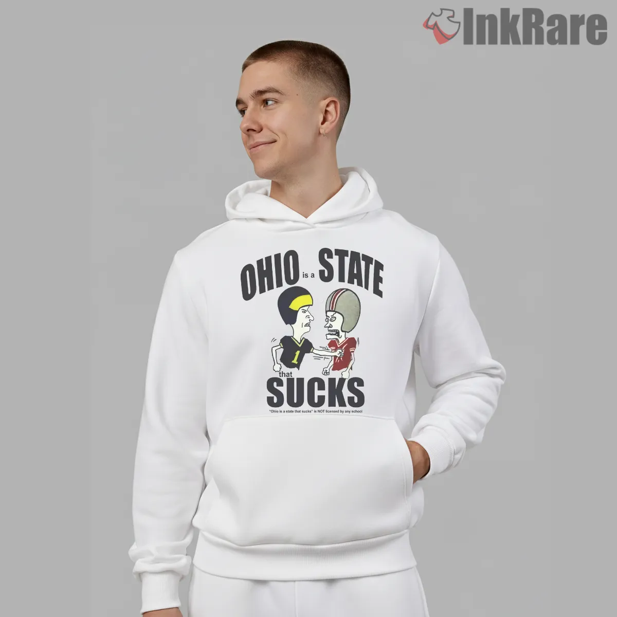 Beavis And Butt Head Ohio State Sucks Rivalry Shirt on white hoodie for men graphic tee