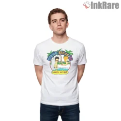 Beavis And Butt Head Spring Break Ninety Three Lakers Boat Shirt on white short sleeve shirt for men graphic tee