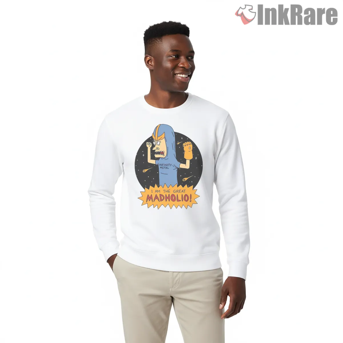 Beavis The Great Madholio Cosmic Gauntlet Parody Shirt Beavis The Great Madholio Cosmic Gauntlet Parody Shirt on graphic shirt for men graphic tee