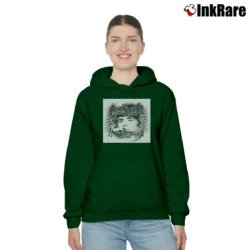 Women’s Bedazzled Drimble Wedge The Vegetation Cozy Hoodie in forest green | Warm, Structured, Stylish