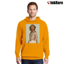 Men’s Bee Gee Barry Gibb 70s Style Pullover Hoodie in orange | Cozy, Durable, Modern Fit